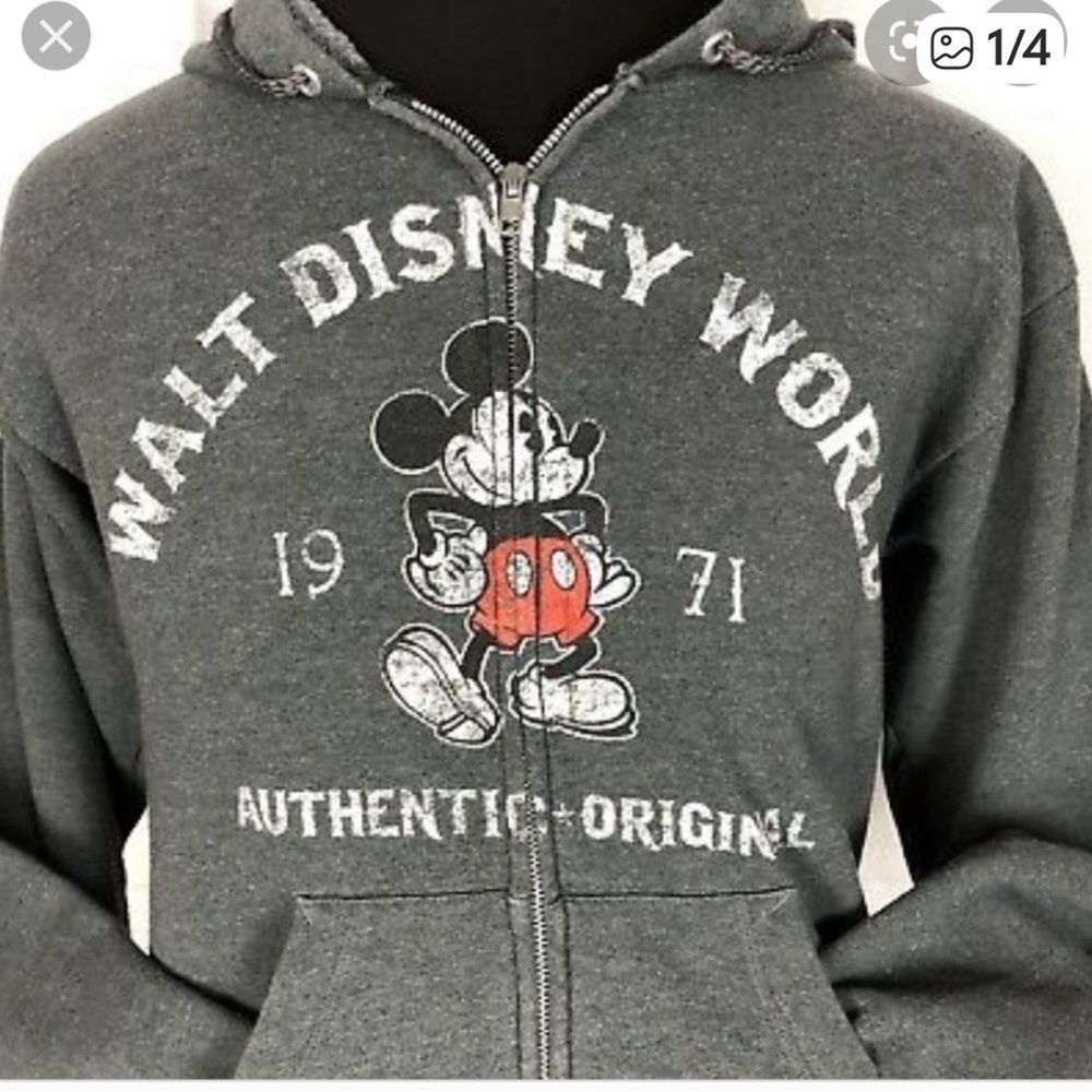 Walt Disney World Mickey Mouse Gray Hoodie
